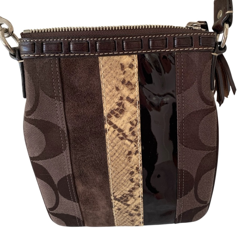 Coach Hampton Snake Embossed Crossbody Bag Small - Picture 3 of 5